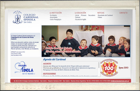 Colegio Cardenal Spnola - Portada website