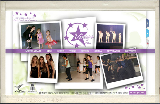 Visage Dance & Fitness - Portada de Website