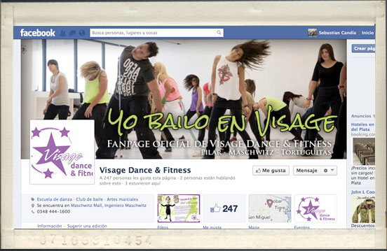 Visage Dance & Fitness - Portada Fanpage Facebook