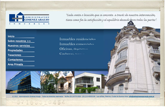 Administracin Gimnez Araujo - Portada web-site