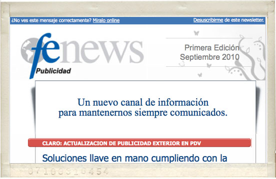 Fe Publicidad Argentina - eNewsletter